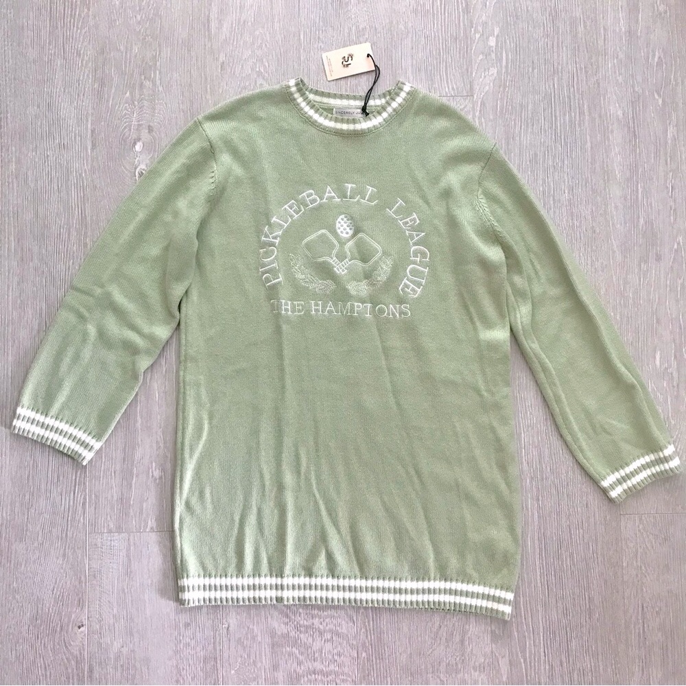 Sincerely Jules Hamptons Pickleball League Crewneck Sweater Dress